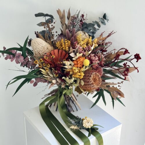 'Matilda' Dried Native flower Bridal set