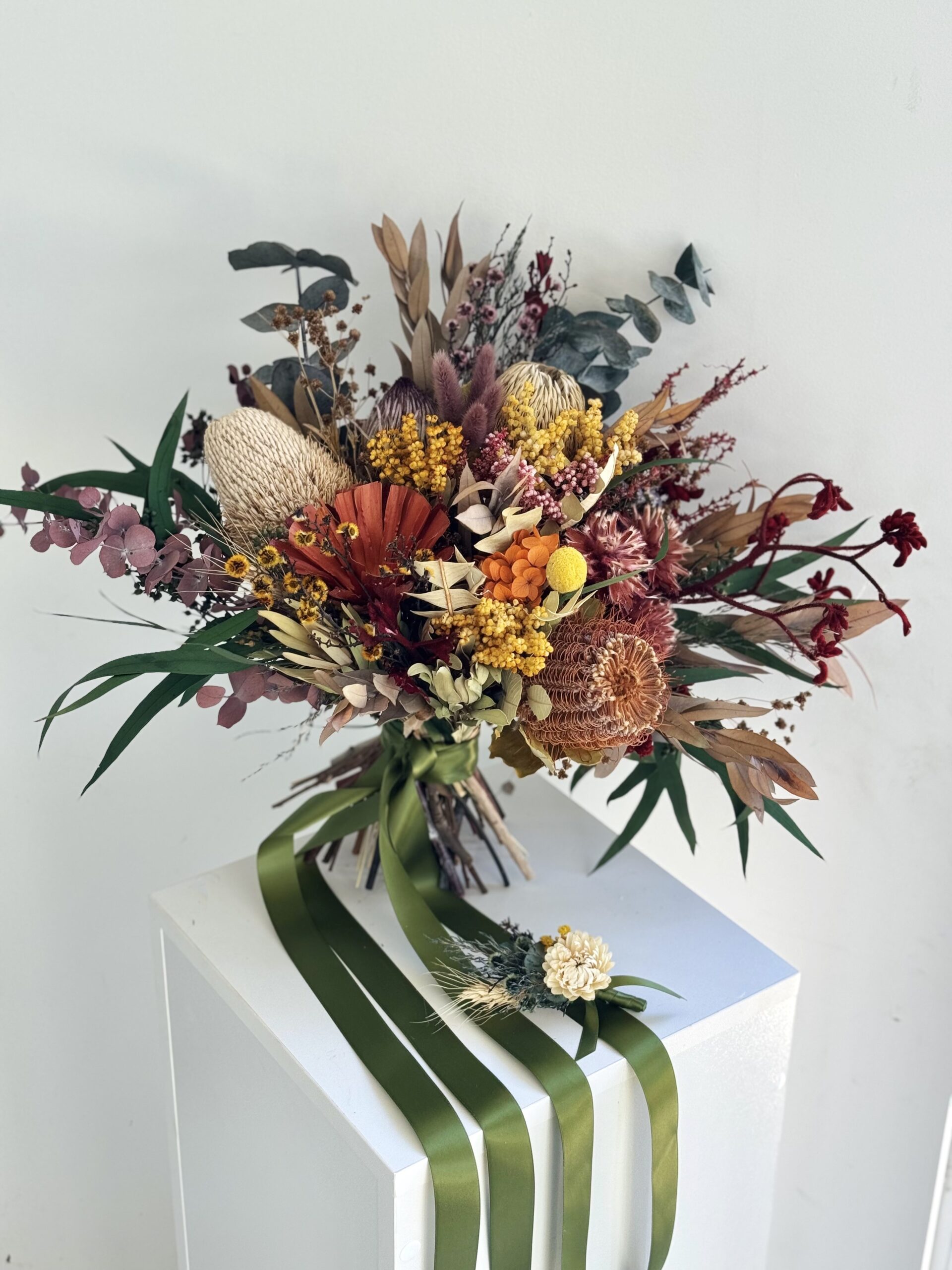 'Matilda' Dried Native flower Bridal set