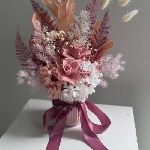 Blush preserved rose arrangement