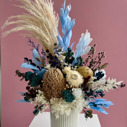 Calm blue preserved arrangement